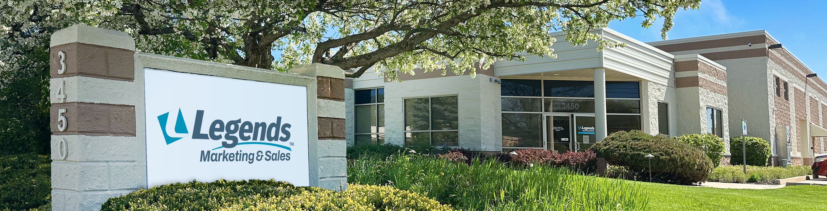 The Legends Marketing & Sales building in Brookfield, Wisconsin